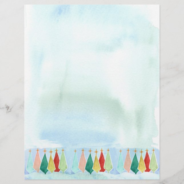 Frohe Weihnachtsbriefe Mitte des Jahrhunderts Mode Briefbogen (Vorderseite)