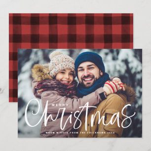 Frohe Weihnachtsbriefe Overlay-Foto Feiertagskarte