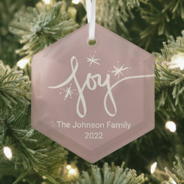 Frohe Weihnachtsbriefe Snowflakes Freude Ornament Aus Glas