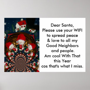 Frohe Weihnachtsbrille Poster