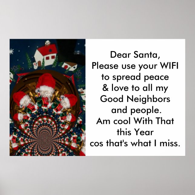 Frohe Weihnachtsbrille Poster (Vorne)