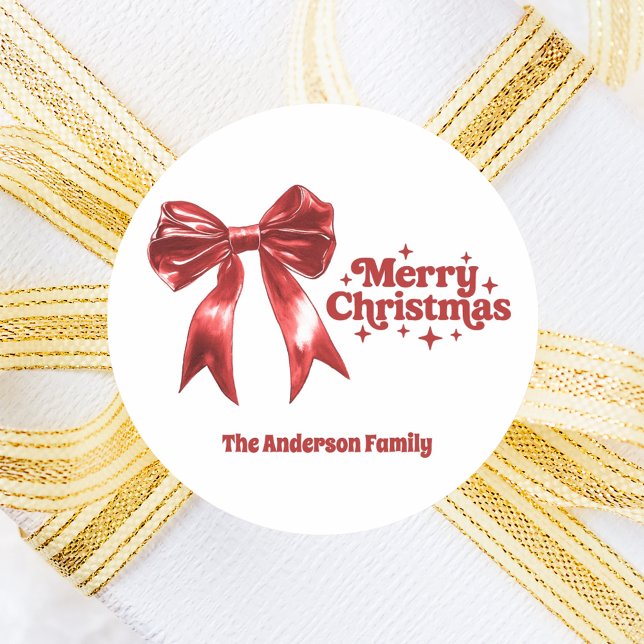 Frohe Weihnachtsbrust Runder Aufkleber (Von Creator hochgeladen)