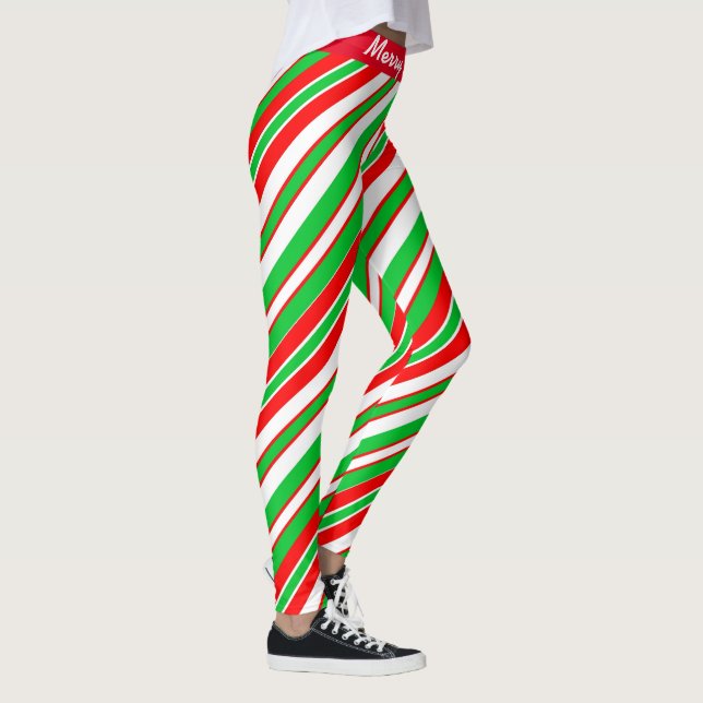 Frohe Weihnachtscreme entpackte Leggings (Rechts)
