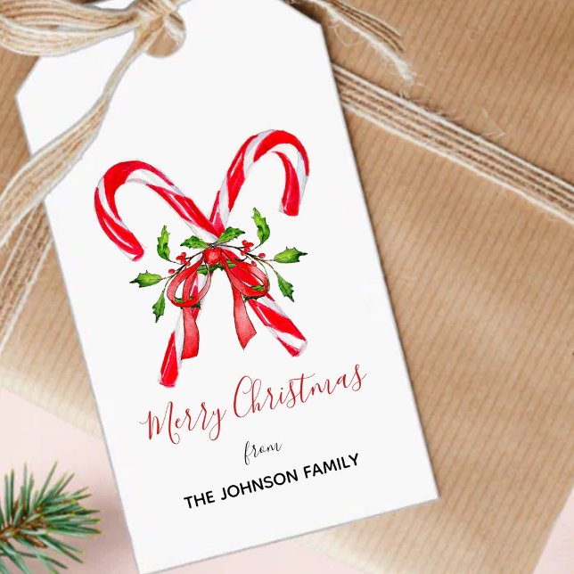 Frohe Weihnachtscreme mit Holly-Blätter Geschenkanhänger (Von Creator hochgeladen)