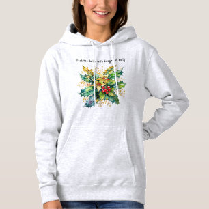 Frohe Weihnachtsdecke Die Hallen Jolly Festive Hol Hoodie