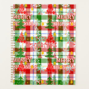 Frohe Weihnachtsdekoration Kariert Tartan Planer
