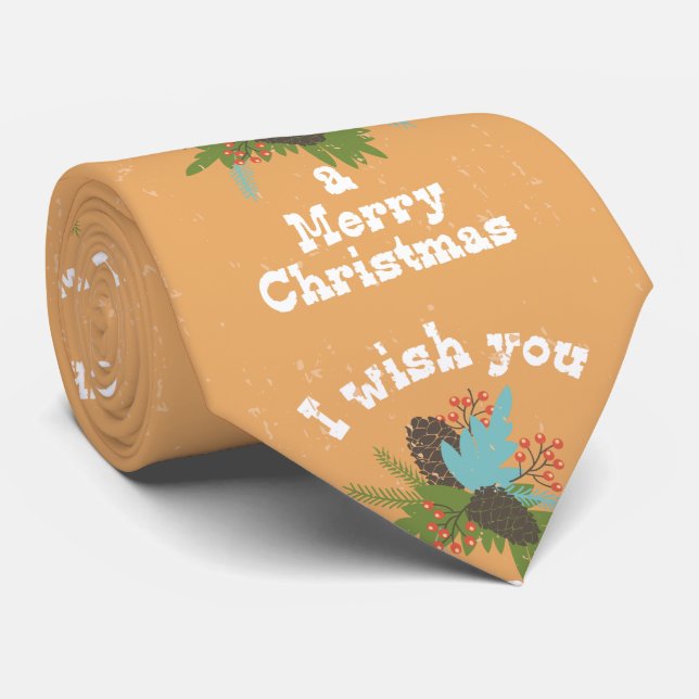 Frohe Weihnachtsdekoration Krawatte (Gerollt)