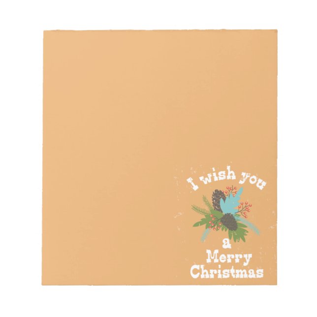 Frohe Weihnachtsdekoration Notizblock (Vorderseite)