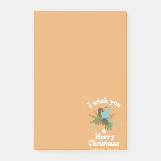 Frohe Weihnachtsdekoration Post-it Klebezettel (Vorderseite)