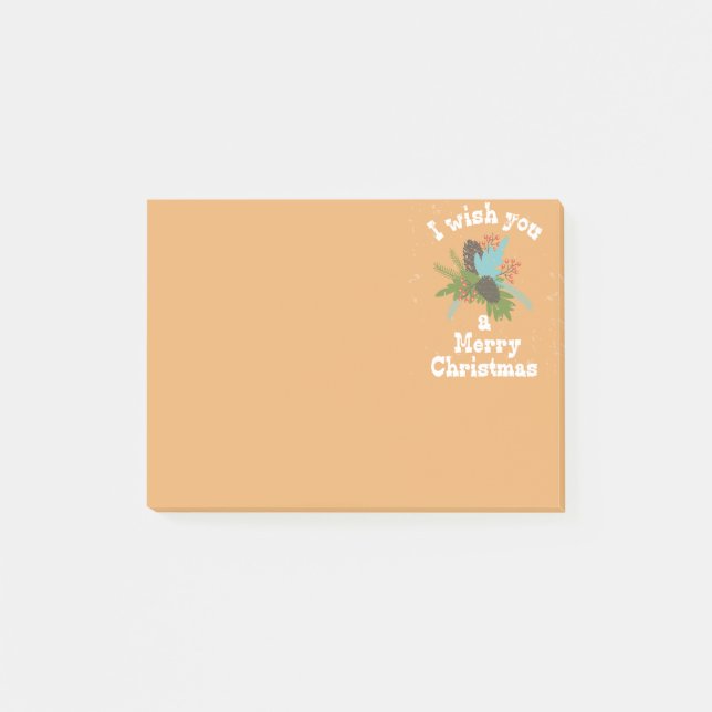 Frohe Weihnachtsdekoration Post-it Klebezettel (Vorderseite)