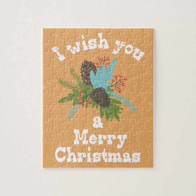 Frohe Weihnachtsdekoration Puzzle (Vertikal)