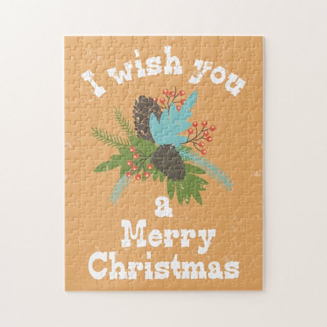 Frohe Weihnachtsdekoration Puzzle (Vertikal)