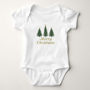 frohe weihnachtsdekoration tannenbäume baby strampler