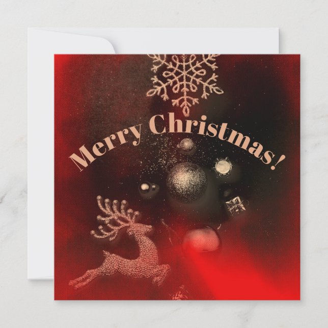 Frohe Weihnachtsdekorationen auf dem Tisch (Vorderseite)