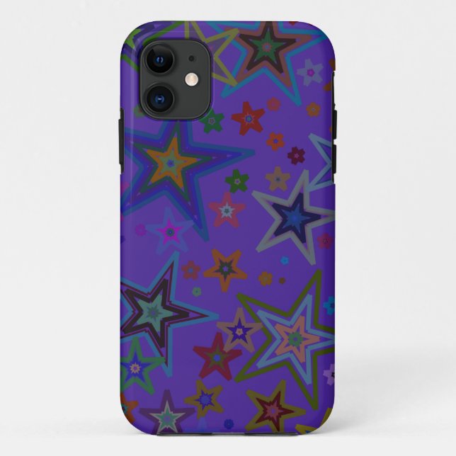 Frohe Weihnachtsdunkel Lila, Stars Heaven Star Case-Mate iPhone Hülle (Rückseite)