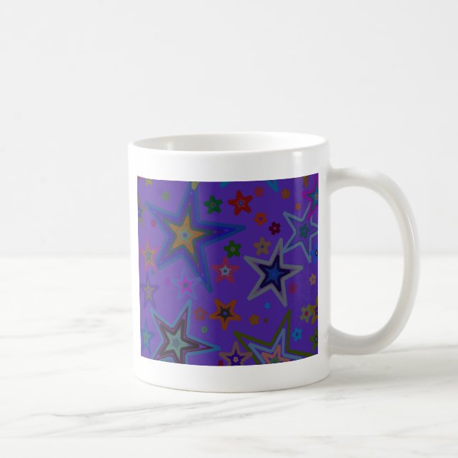Frohe Weihnachtsdunkel Lila, Stars Heaven Star Tasse (Rechts)