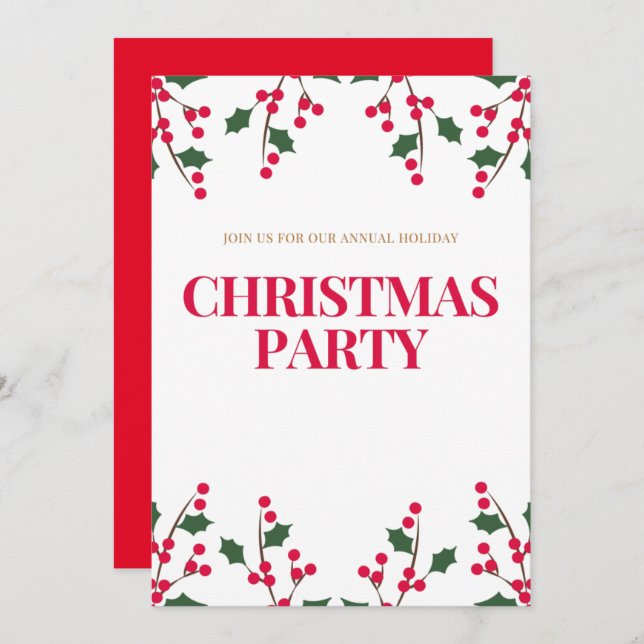 Frohe Weihnachtseinladung Einladung (Vorne/Hinten)