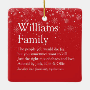 Frohe Weihnachtsfamilie Definition Urlaub Keramikornament