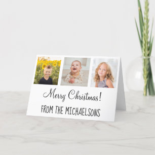 Frohe Weihnachtsfamilie Foto Feiertagskarte