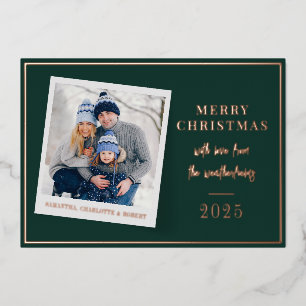 Frohe Weihnachtsfamilie Foto Folien Feiertagskarte