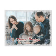 Frohe Weihnachtsfamilie Foto Horizontal Schnee1