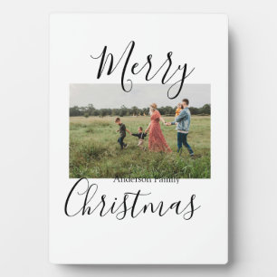 Frohe Weihnachtsfamilie Foto modern und elegant ru Fotoplatte