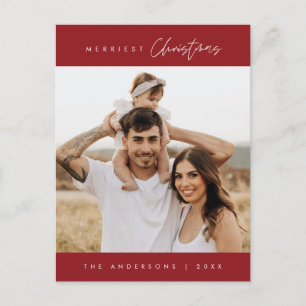 Frohe Weihnachtsfamilie Foto, modern und gemütlich Postkarte