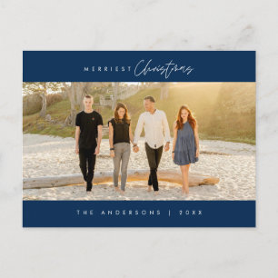 Frohe Weihnachtsfamilie Foto, Modernes Minimalisti Postkarte
