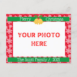 Frohe Weihnachtsfamilie Foto Postkarte