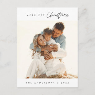 Frohe Weihnachtsfamilie Foto, zeitgenössisch Postkarte