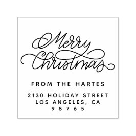 Frohe Weihnachtsfamilie Name Rücksendeadresse Selb Permastempel