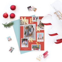 Frohe Weihnachtsfamilien Fotos Briefmarke Postage
