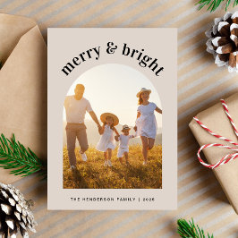 Frohe Weihnachtsfamilienartiges Foto Feiertagskarte