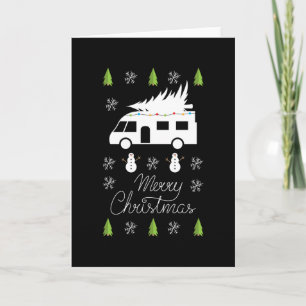 Frohe Weihnachtsfeier Camper Motorhome Geschenk Karte