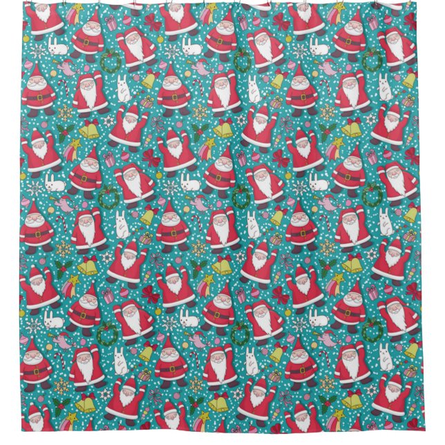 Frohe Weihnachtsfeier Duschvorhang (Vorderseite)