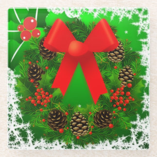 Frohe Weihnachtsfeier Glasuntersetzer