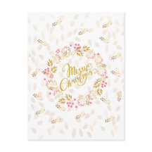 Frohe Weihnachtsfeier in Gold und Rot