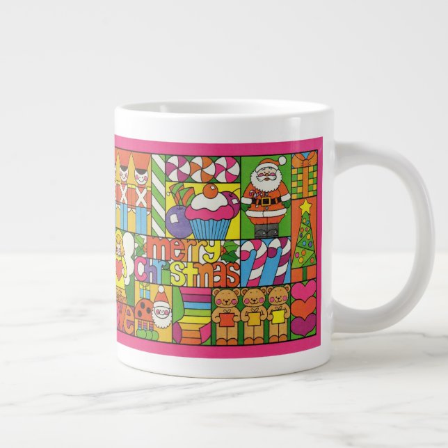 Frohe Weihnachtsfeier Jumbo-Tasse (Rechts)