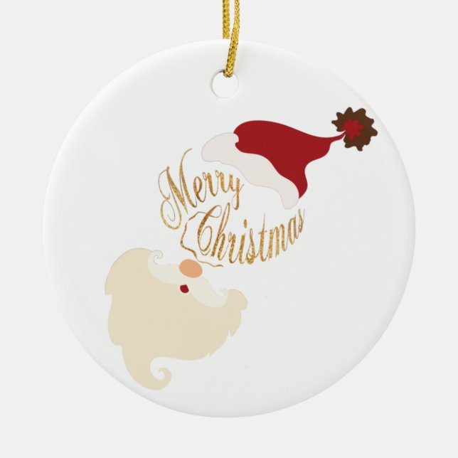 Frohe Weihnachtsfeier - Keramik Ornament (Vorne)