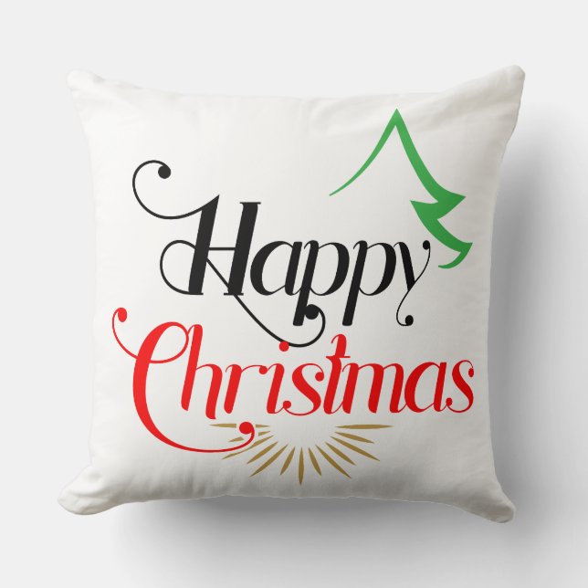 frohe Weihnachtsfeier Kissen (Vorderseite)