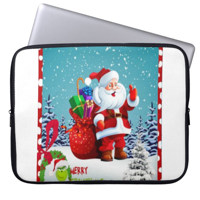 Frohe Weihnachtsfeier Laptopschutzhülle (Vorderseite)