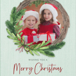 Frohe Weihnachtsfeier Modernes Foto Feiertagskarte