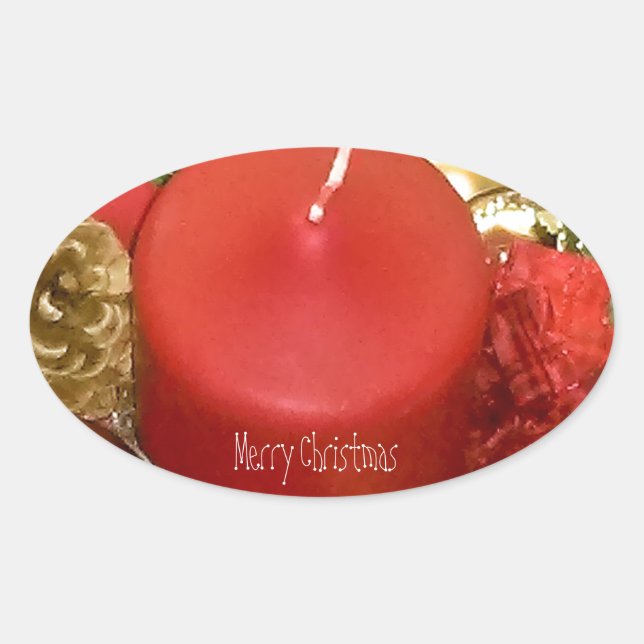 Frohe Weihnachtsfeier Ovaler Aufkleber (Vorderseite)
