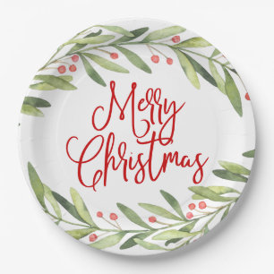 Frohe Weihnachtsfeier Pappteller