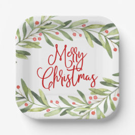 Frohe Weihnachtsfeier Pappteller