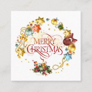 Frohe Weihnachtsfeier Quadratische Visitenkarte
