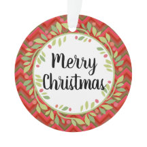 Frohe Weihnachtsfeier Retro Red Classic Runde