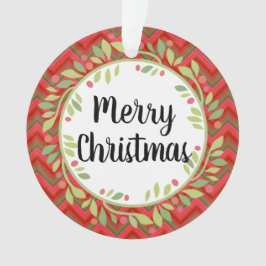 Frohe Weihnachtsfeier Retro Red Classic Runde Ornament