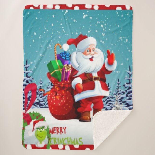 Frohe Weihnachtsfeier Sherpadecke (Vorderseite)