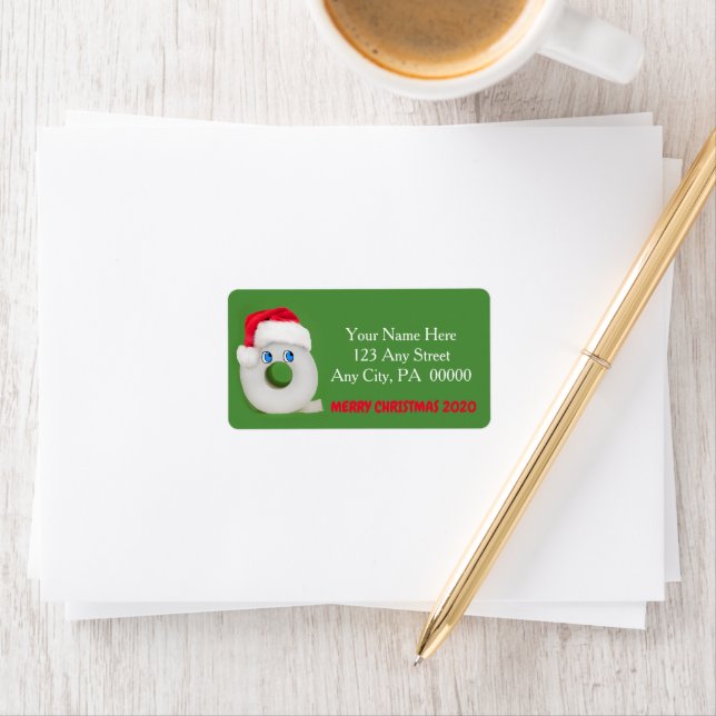 Frohe Weihnachtsfeier Toilettenpapier 2020 Adressaufkleber (Insitu)